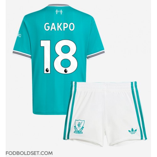 Liverpool Cody Gakpo #18 Tredje trøje Børn 2025-26 Kortærmet (+ Korte bukser)